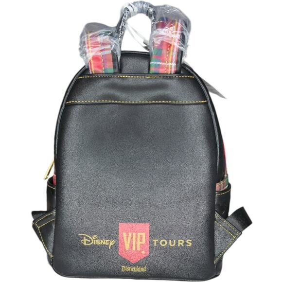 Exclusive Disney Parks Loungefly VIP Plaid Mini Backpack with Ear Holder Strap - Picture 5 of 12